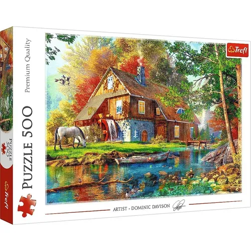 Puzzle 500 Hütte am Fluss Trefl Premium Qualität