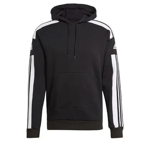 adidas Herren Squadra 21 Sweat Hoodie, Black, XXL - Herren-Sweatshirts mit regulärer Passform, Kängurutasche und weitenregulierbarem Kordelzug, aus 70 % Baumwolle und 30 % recyceltem Polyester für hohen Tragekomfort.