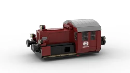 Stone Heap BR 323 Köf II Diesellok, Komplettset mit Klemmbausteine, DB-Lizenziert, 14,5 x 8 x 7 cm, 406 Teile, Bedruckte Anleitung und Schachtel, Ab 14 Jahren, 480g