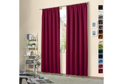 heimtexland Verdunkelungsvorhang in rot von Heimtexland