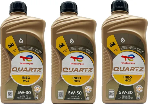 Total Quartz Ineo MC3 | 5W-30 | 3 L | MB229.51 / 52 | BMW LL-04 | Opel/Vauxhall | mit Trichter