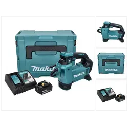 Makita DMP 181 RG1J Akku Kompressor 18 V - Kompressoren mit 11,1 bar Druck, inklusive 6,0 Ah Akku und Ladegerät, ideal für mobile Anwendungen und vielseitige Einsatzmöglichkeiten.