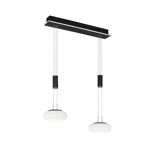 Paul Neuhaus LED Pendelleuchte Q Etienne Smart Home - Moderne 2-flammige Pendelleuchte aus Opalglas, höhenverstellbar und mit CCT Lichttemperaturwechsel. Ideal für Wohnzimmer, Küche oder Esszimmer, steuerbar via Fernbedienung oder Smart Home.