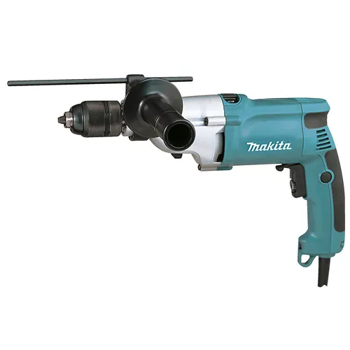 Makita HP2051FJ Schlagbohrmaschine - Hochleistungs-Schlagbohrmaschine mit 720W für präzises Bohren in Beton und Mauerwerk, inklusive Koffer und Zubehör für optimale Einsatzmöglichkeiten.