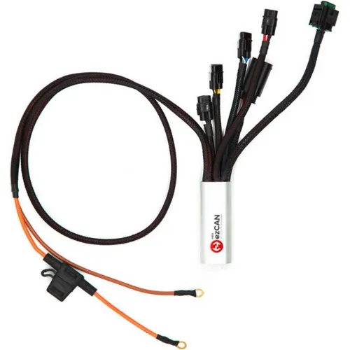HEX ezCAN Zubehörmanager für BMW Motorräder - 4 Kanal CAN Bus Zubehörmanager für flexible Ansteuerung von Scheinwerfern und mehr, spritzwassergeschützt und einfach zu installieren, inkl. USB Konfigurationssoftware.