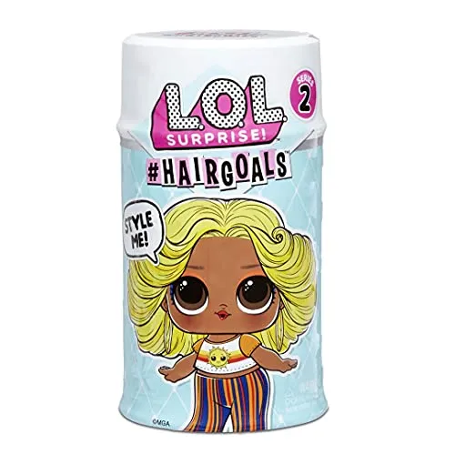 L.O.L. Surprise! Hairgoals. Surprise Puppe mit bürstbarem Haar und 15 Überraschungen. Lustiger Farbwechsel und modische Accessoires. Hairgoals Serie 2. Sammlerpuppen für Kinder ab 3 Jahren