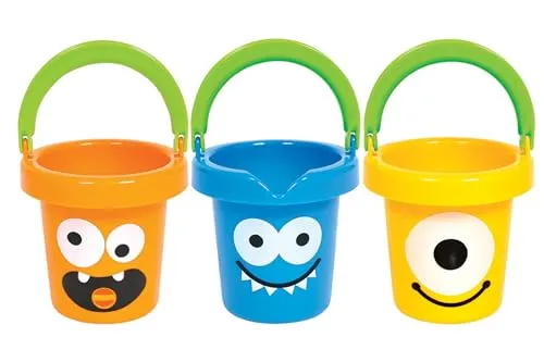 GOWI Lustige Monster Eimer Set, 3 Stück im Netz von Gowi