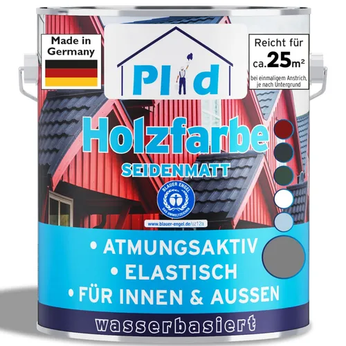 Holzfarbe 2,5l Silbergrau - Schnelltrocknend für Innen & Außen - Farben & Lacke - Hochwertige Holzfarbe, atmungsaktiv und witterungsbeständig, ideal für Holzflächen im Innen- und Außenbereich. Schnelltrocknend für effiziente Anwendung.