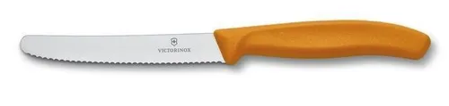 Victorinox Allzweckmesser mit Wellenschliff Swiss Classic, Orange