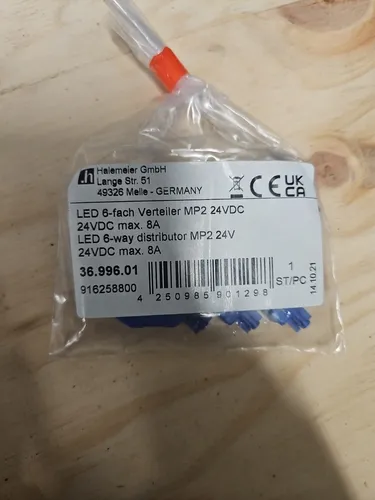 HALEMEIER LED 6-fach Verteiler MP2 24VDC, 36996.01 Neu/ovp Sealed New Unused