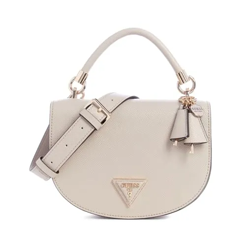 Guess GUESS Gizele Mini Taupe - Elegante Umhängetasche - Umhängetasche in Mini-Größe mit einfarbigem Design, perfekt für stilvolle Anlässe und leicht zu tragen.