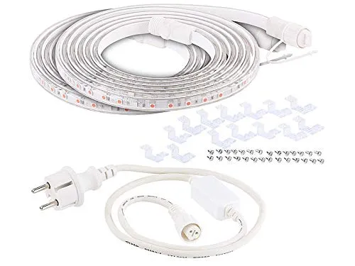 Lunartec 6 Meter LED-Pflanzen-Wachstums-Streifen, rot & blau, mit Netzteil