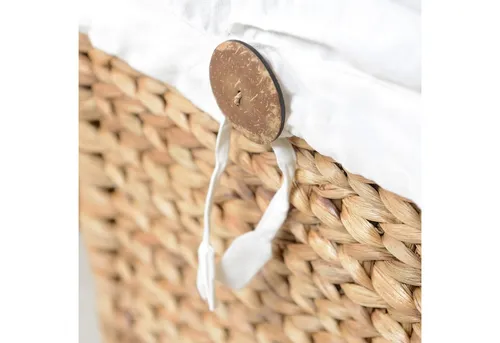 wohnfreuden Aufbewahrungskorb Bitbox aus Wasserhyazinthe - Dekokörbe aus natürlicher Wasserhyazinthe, stilvoll und praktisch mit Deckel für eine ordentliche Aufbewahrung, Maße: 35x29x38 cm.