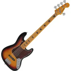 Rocktile Pro JBS50-SB E-Bass Sunburst - E-Bass aus der Rocktile Pro-Serie mit Linde-Korpus und Ahorn-Griffbrett. Ideal für Einsteiger und Fortgeschrittene, bietet er einen klaren Klang und ansprechendes Design.