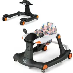 COSTWAY 2-in-1 Lauflernhilfe klappbar mit Musik und Licht - Die vielseitige 2-in-1 Lauflernhilfe für Kinder von 6-18 Monaten bietet Sicherheit durch rutschfeste Stufen und eine Kopfstütze. Die Klappfunktion ermöglicht platzsparende Lagerung und interaktive Lichter sowie Musik sorgen für extra Spaß beim Laufen lernen.