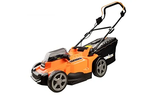 Primaster Akku-Rasenmäher PMARM 4037 - Rasenmäher mit 40l Fangkorb, inkl. 2 Akkus und Ladegerät, ideal für kabelloses Mähen im Garten.