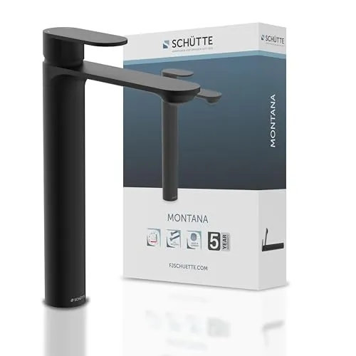 Schütte MONTANA Waschtischarmatur mit hohem Auslauf in schwarz von Schütte