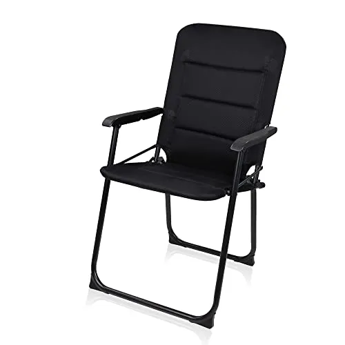 yourGEAR Klappstuhl Campingstuhl Lipari 3D Mesh – Gepolsterter Gartenstuhl - Bequemer, gepolsterter Campingstuhl mit einem kompakten Packmaß von 68 x 55 x 7 cm. Ideal für Reisen und Freizeit, strapazierfähig, schnelltrocknend und leicht zu transportieren.