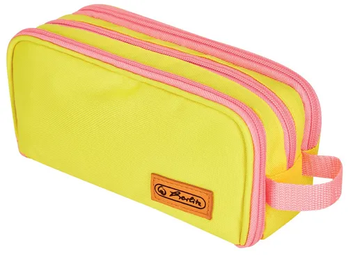 herlitz Doppel-Schlamper-Etui Uni gelb/rosa