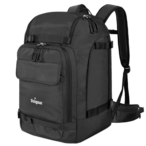 Unigear Skischuhtasche mit Helmfach und Rucksackgurten, Skirucksack Skischuhrucksack mit Helmtasche, Skitasche Skisack für Skistiefel, Schlittschuhe, Snowboard, Inline-Skates