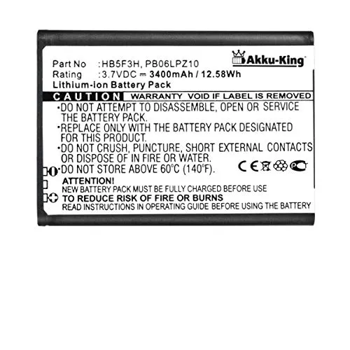 Akku-King Akku kompatibel mit Huawei Wireless Router E5775 - ersetzt HB5F3H, PB06LPZ10 - Li-Ion 3400mAh