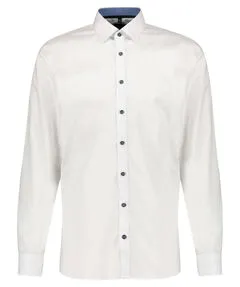 OLYMP Herren Businesshemd Langarm No.Six - Super Slim Fit in Marine - Herrenhemden: Pflegeleichtes und elegantes Businesshemd mit Urban Kent Kragen, ideal für einen modernen Look im Büro.