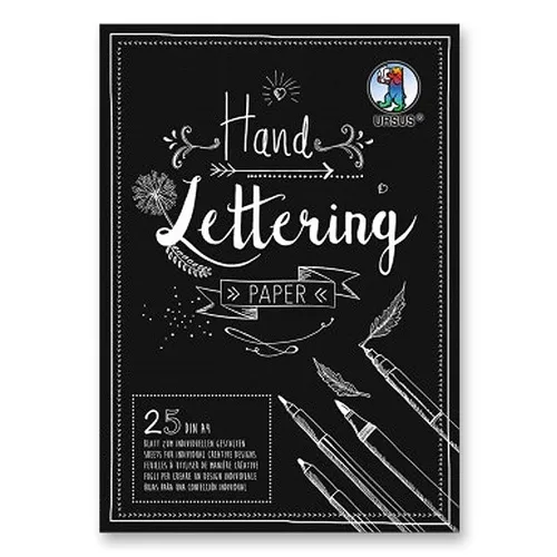 Handlettering Papier 200 g/m² A4, 25 Stück, Tonkarton, schwarz 0,24€/Stück