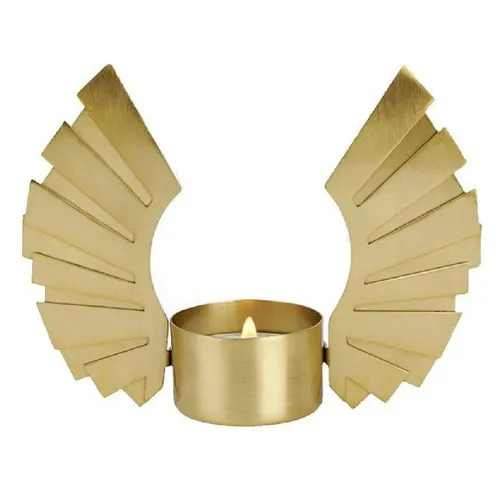 Lambert Windlicht Teelichthalter Uriel Engel Gold (10cm) von Lambert