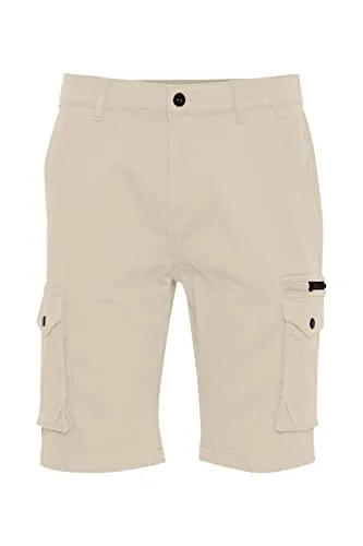 Indicode IDRonjo Herren Cargo Shorts Bermuda Kurze Hose mit Stretch Regular Fit, Größe:L, Farbe:Fog (004)
