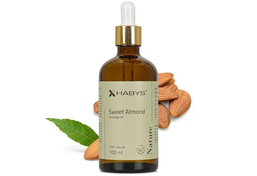 Habys Massageöl Massageöl Nature Sweet Almond 100 % Natural Mandelöl vegan 100 ml