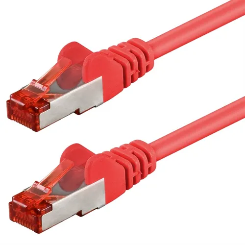Netzwerkkabel Cat6 rot 5m S/FTP PiMF 250MHz DSL LAN Patch-Kabel 1:1 belegt