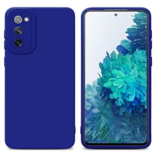 Cadorabo Hülle kompatibel mit Samsung Galaxy S20 FE Schutzhülle TPU Silikon Case Liquid Design mit Kameraschutz Slim Kratzfest Weiche Gummi mit Rundumschutz Case Hülle für Galaxy S20 FE in Blau