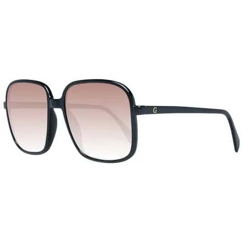 GUESS GF6146 Sonnenbrille, Schwarz glänzend, Einheitsgröße - Sonnenbrillen für Damen, stilvolle und elegante Design von GUESS, inklusive offizieller Verpackung für den perfekten Auftritt.