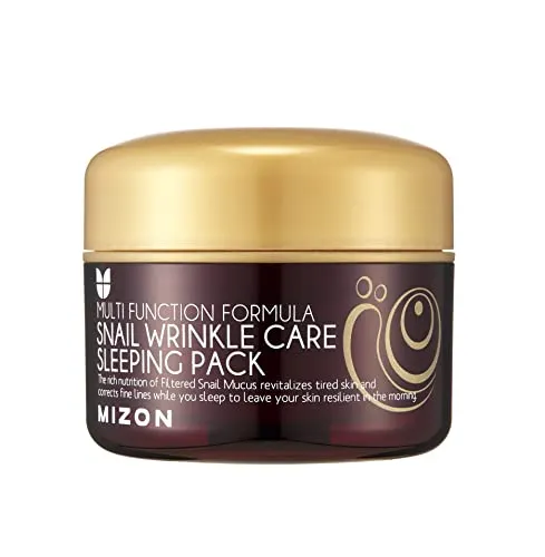 MIZON SNAIL WRINKLE CARE SLEEPING PACK 80g – Nachtmaske für jugendliche Haut - Gesichtsmasken & Gesichtskuren – Intensive Feuchtigkeit über Nacht für eine erfrischte, straffe Haut am Morgen, ideal für alle Hauttypen.