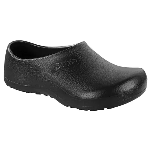 Birkenstock Profi Birki Fusion PU Black 38 - Bequeme Clogs für Herren - Clogs & Pantoletten für Herren mit auswechselbarem, waschbarem PU-Fußbett und öl- sowie fettbeständiger Sohle, ideal für den professionellen Einsatz.