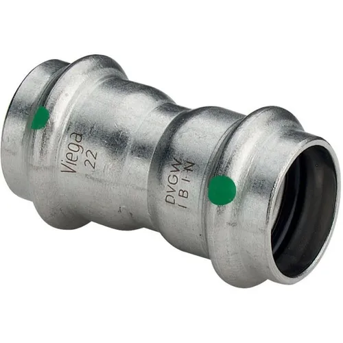 Viega Sanpress Inox Muffe 436162 18mm, Stahl nichtrostend, SC-Contur