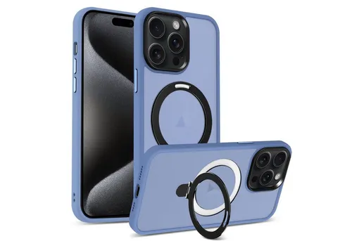 CoolGadget Handyhülle Hybrid Luxury Handy Case für iPhone 16 Pro Max 6,9 Zoll, Hülle Massiv Metallring aufklappbar Schutzhülle für Magsafe Zubehör