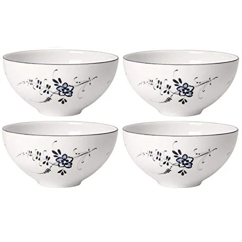 Villeroy & Boch Vieux Luxembourg Schälchen 4er Set 11cm weiß blau Porzellan
