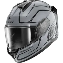 Shark D-Skwal 3 Drone Integralhelm - Grau/Schwarz - XXL - Motorradhelm mit aggressivem Design und hervorragender ECE 22.06 Zulassung, bietet optimale Stabilität und Belüftung bei jeder Geschwindigkeit.