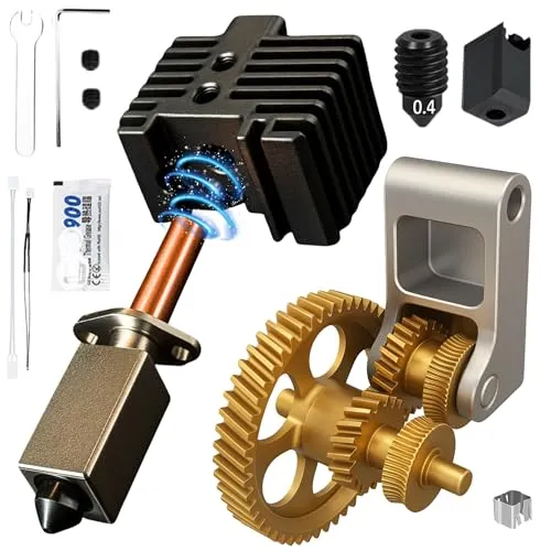 Upgrade KIT für Bambu Lab 3D-Drucker P1P P1S X1 X1C - 3D-Drucker Teile, verbessertes Extruder Gear für präzisere Druckergebnisse und höhere Effizienz bei Bambu Lab Druckern.