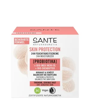 Sante Skin Protection 24h Feuchtigkeitscreme mit Probiotika, Bio-Inca Inchi-Öl & Bio-Sheabutter Gesichtscreme 50 ml