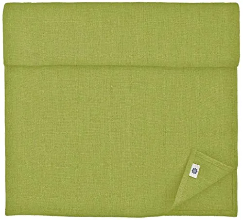Linen & Cotton Tischläufer Stoff Tischband Tischdeko Hygge 100% Leinen, Grün (40 x 150 cm) Rechteckig Läufer Tisch Esstisch Deko für Home Küche Abendessen Brunch Weihnachten