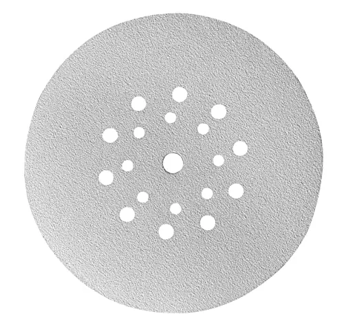 kwb Schleifscheibe Ø 225 mm aus Korund mit Stearat-Beschichtung, Körnung 80, werkzeuglosem Wechsel, Vollkunstharz-Verleimung und verstärktem Papierträger für den groben Schliff von Holz und Lack