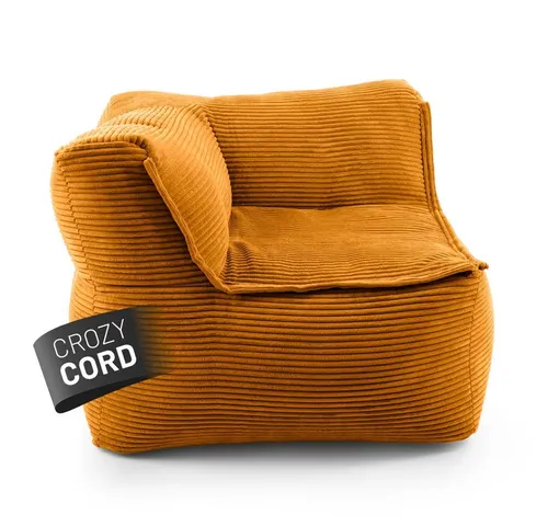 Lumaland Modulares Eckteil Links - Cord-Reihe - Sitzsack mit softer Struktur, ideal kombinierbar für dein individuelles Sofa-Design. Strapazierfähig und pflegeleicht, perfekt für Wohnzimmer und Kinderzimmer.