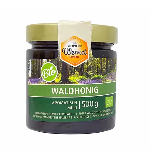 Produktbild Honig Wernet Traditionsimker im Schwarzwald BIO Waldhonig im 500g Glas