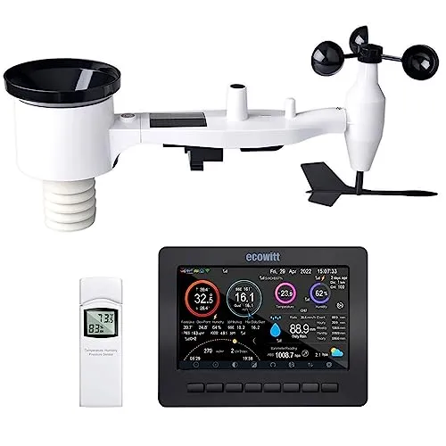 ECOWITT Wetterstation HP2551 mit 7 Zoll TFT Farbdisplay