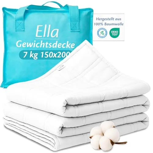 Ella Gewichtsdecke 150x200 7kg in weiß von Ella