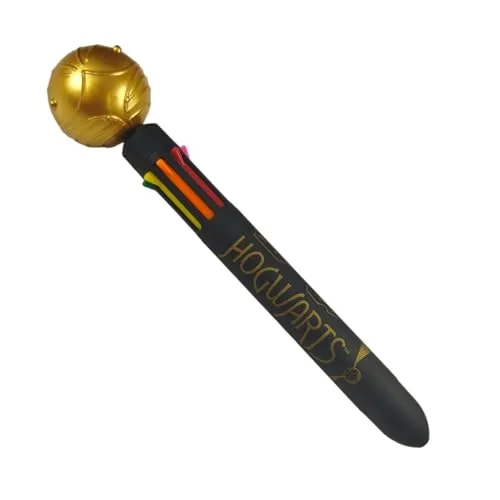 Harry Potter Kugelschreiber - Mehrfarbiger Kugelschreiber mit goldenem Schnatz, perfektes Geschenk für Fans und kreative Köpfe