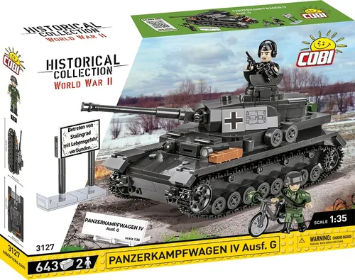 Panzerkampfwagen IV Ausf.G Konstruktionsspielzeug 1:35 - Historisches Konstruktionsspielzeug mit 643 Teilen, ideal für Bastler ab 9 Jahren und fördert kreatives Denken.
