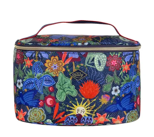 Oilily Beautycase Cady - Schokland Treasures - Praktisches Beauty Case von Oilily mit farbenfrohem Blumenmuster. Aus wasserabweisendem, recyceltem Polyester, ideal für unterwegs. Leicht zu reinigen und mit praktischem Tragegriff.